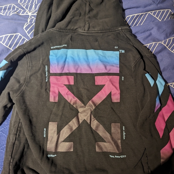 Off White SS19 Diagonal Split Hoodie - Picture 1 of 3